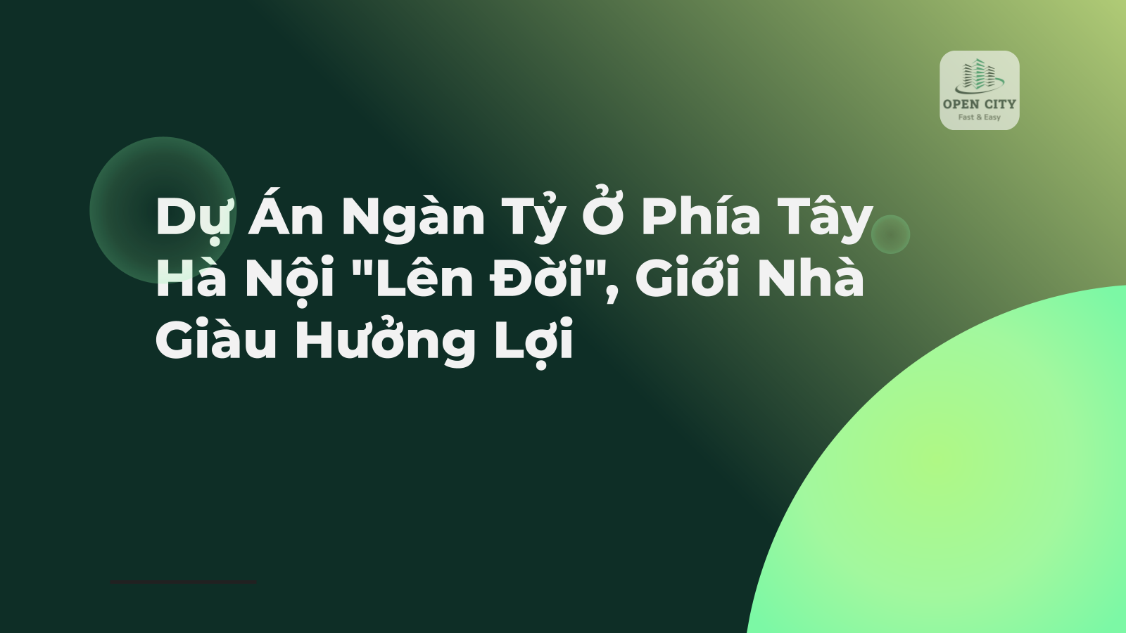 Dự Án Ngàn Tỷ Ở Phía Tây Hà Nội "Lên Đời", Giới Nhà Giàu Hưởng Lợi 1 4841