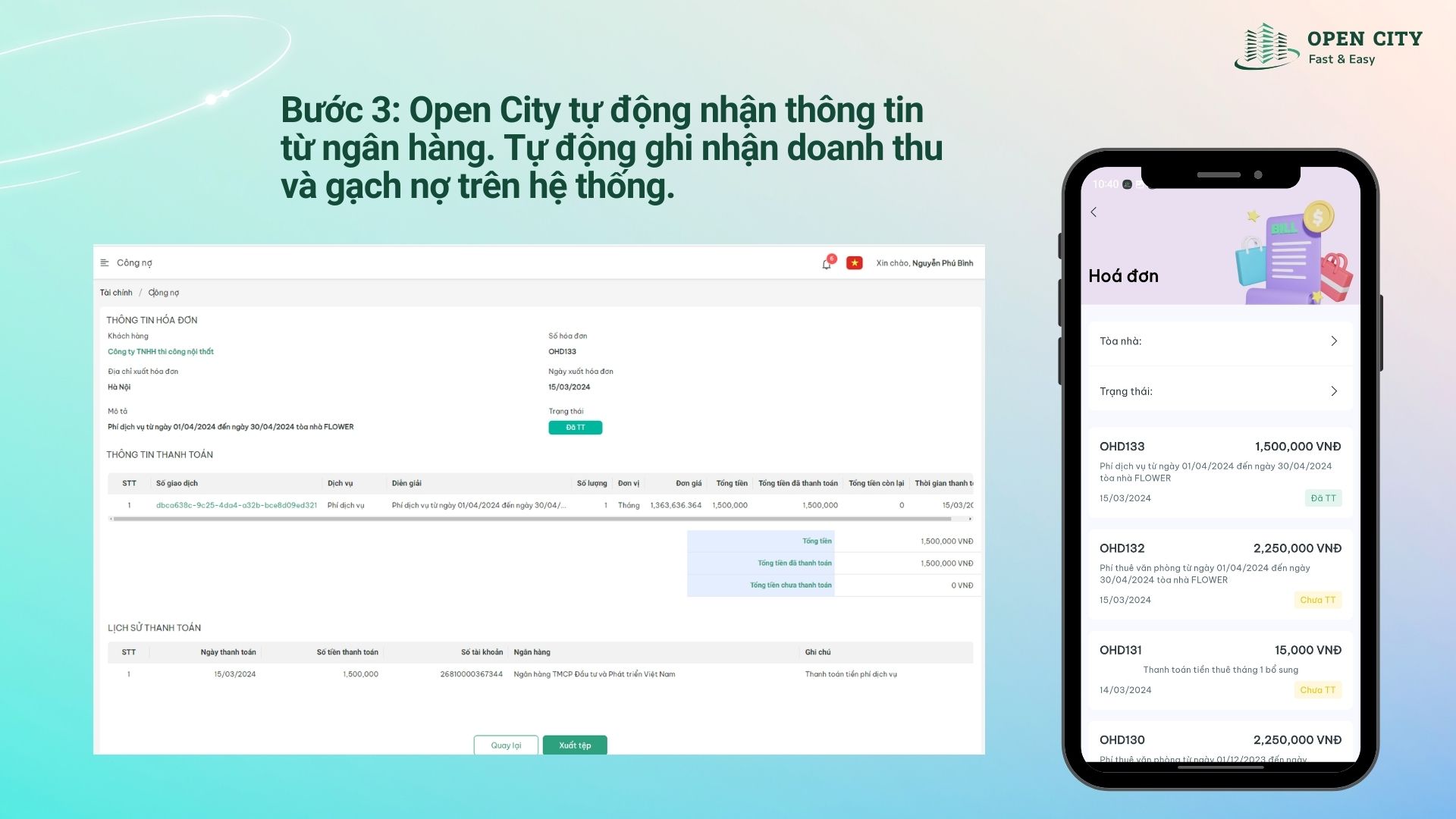 buoc 3 open city tu dong nhan thong tin